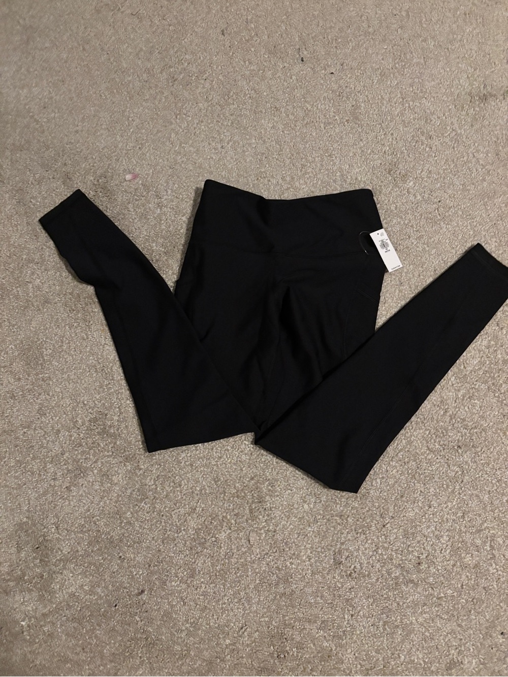Black High-Waist Leggings with pockets NWT